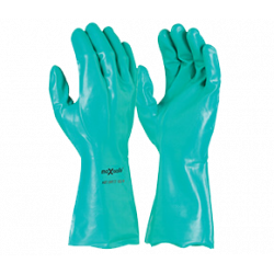 TW:GNF127: Nitrile Chemical gloves 33cm long