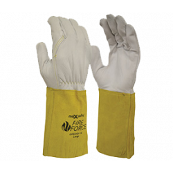 TW:GRE-243: Leather Extended Cuff Rigger Gloves (Heat Resistence)