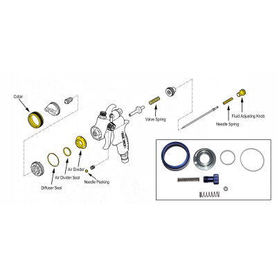 Fuji:5262: Fuji Gun Rebuild Kit