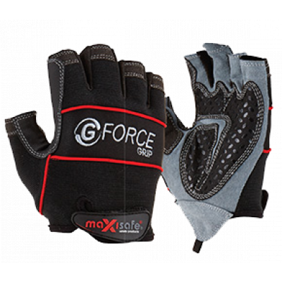 TW: GMF117: G force Leather fingerless gloves