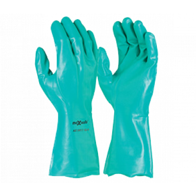 TW:GNF127: Nitrile Chemical gloves 33cm long