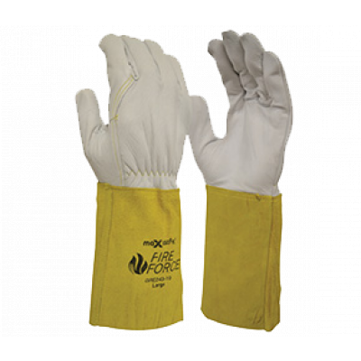 TW:GRE-243: Leather Extended Cuff Rigger Gloves (Heat Resistence)